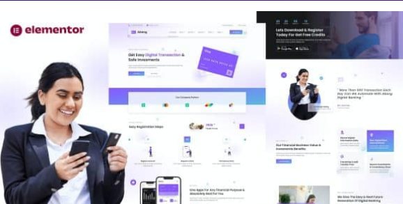 Abang – Digital Bank & Financial Investment Elementor Template Kit
