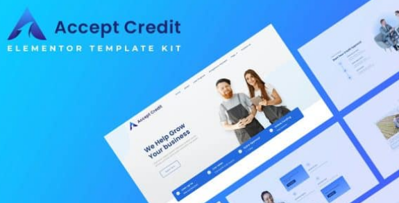 Accept Credit – Financial Services Elementor Template kit