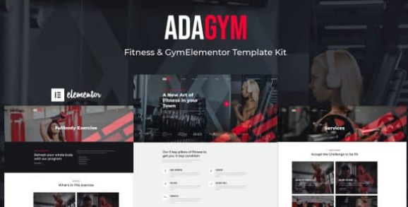 Adagym – Fitness & Gym Elementor Template Kit