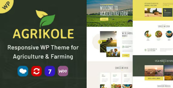 Agrikole Responsive WordPress Theme for Agriculture & Farming