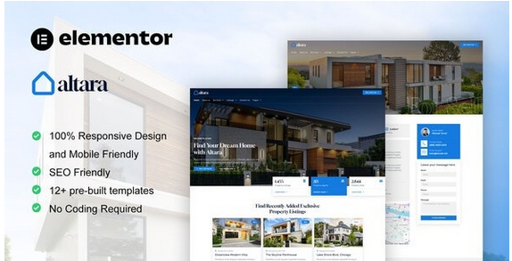 Altara – Real Estate & Property Elementor Pro Template Kit