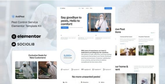 AntiPest – Pest Control Service Elementor Template Kit