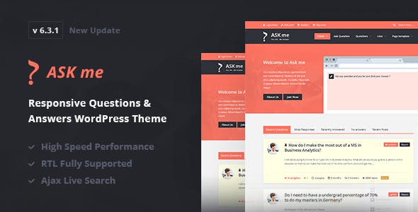 Ask Me Questions and Answers Theme
