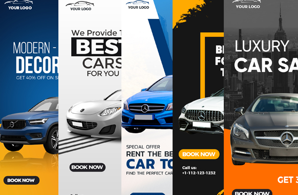 Automobile Vertical Ad Templates