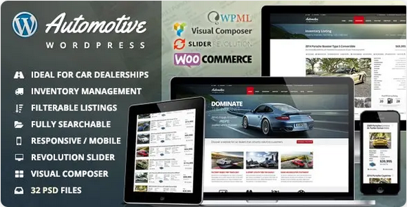 Automotive Car Dealership Business Theme