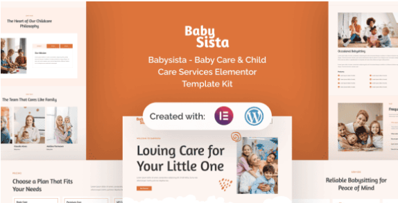 Babysista – Baby Care & Child Care Services Elementor Template Kit