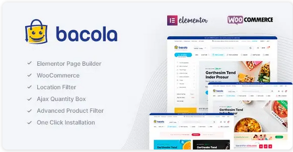 Bacola Grocery Store and Food Theme