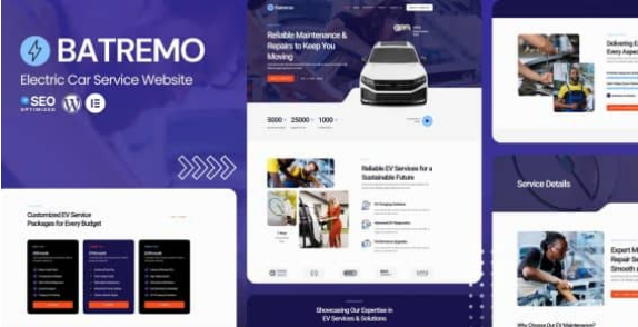 Batremo – Electric Car Service Elementor Template Kits