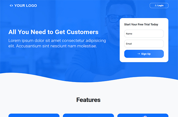Beautiful HTML Landing Page Volume 5