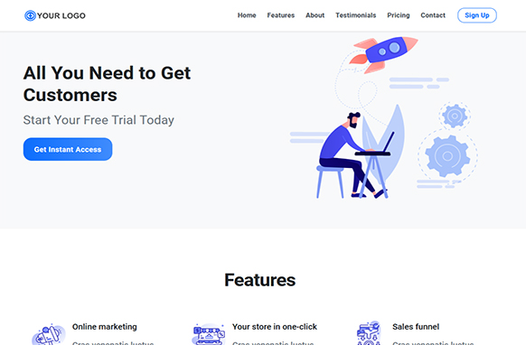 Beautiful HTML Landing Page Volume 6