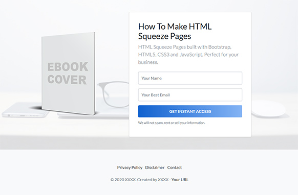Beautiful HTML Squeeze Page Volume 6