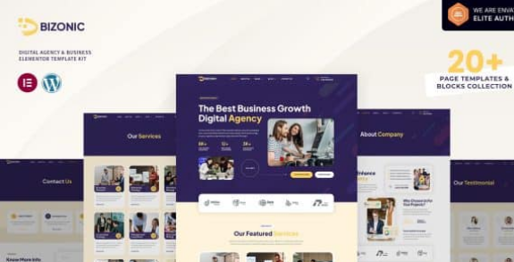 Bizonic – Digital Agency & Business Elementor Template Kit