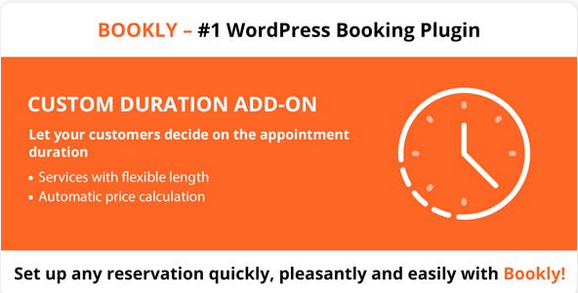 Bookly Custom Duration Addon