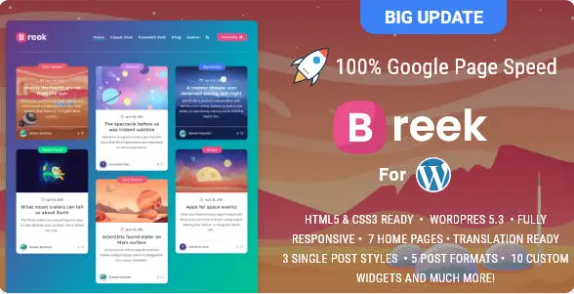 Breek Minimal WordPress Theme