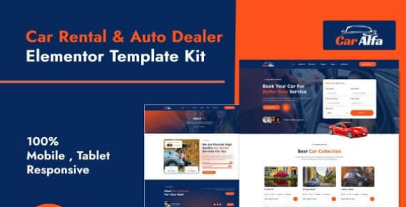 CarAlfa – Car Rental & Dealer Elementor Pro Template Kit