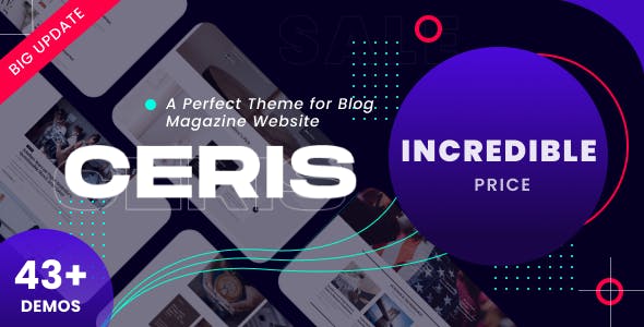 Ceris Magazine and Blog WordPress Theme