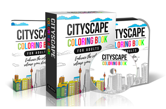 Cityscape Coloring Book for Adults