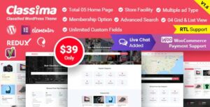 Classima Classified Ads WordPress Theme