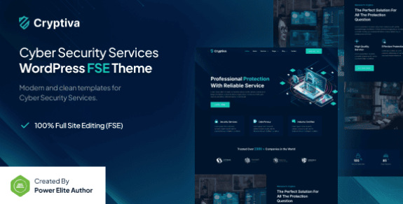 Cryptiva Cyber Security Services FSE WordPress Theme