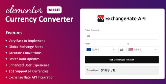 Currency Converter Widget for Elementor