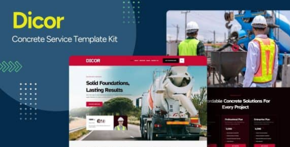 Dicor – Concrete Service Elementor Template Kit