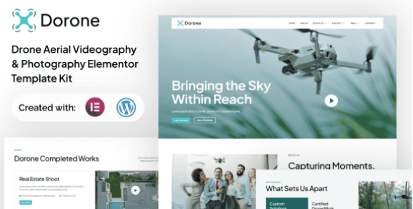 Dorone – Drone Aerial Videography and Photography Elementor Template Kit