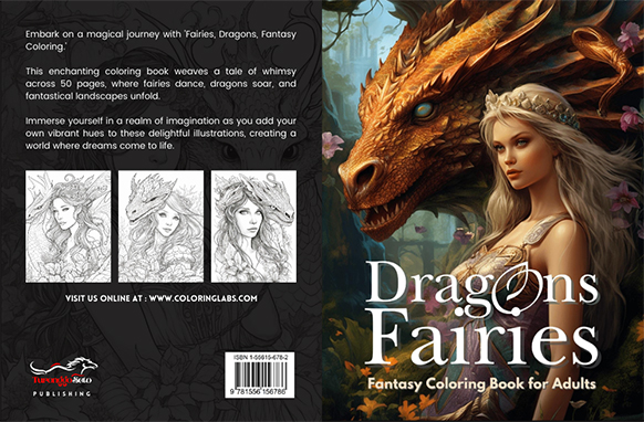 Dragons and Fairies Fantasy Coloring Book