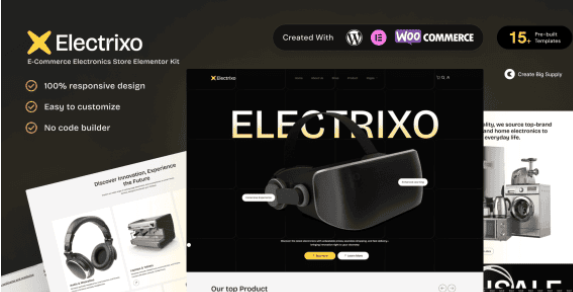 Electrixo – E-Commerce Electronics Store Elementor Template Kit