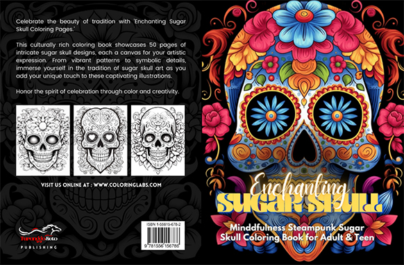 Enchanting Sugar Skull Adult Coloring Book