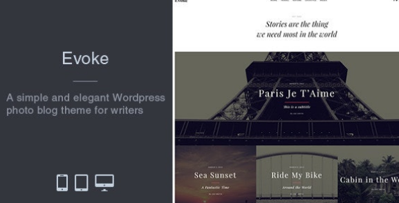 Evoke - Photo Stories WordPress Blog Theme