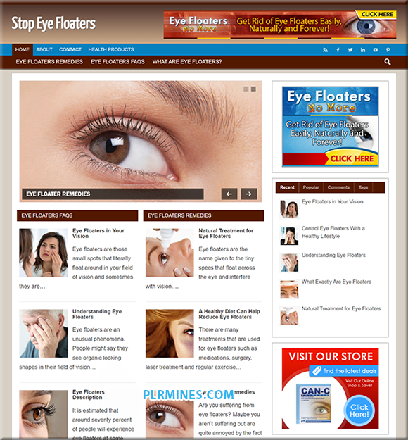 Eye Floaters Blog with PLR