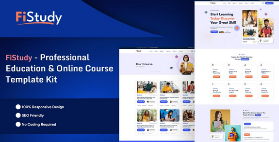 FiStudy – Professional Education & Online Course Elementor Pro Template Kit