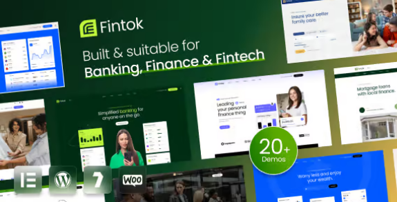 Fintok Banking Finance & Fintech WordPress Theme