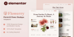 Flowerry – Florist & Flower Boutique Elementor Template Kit
