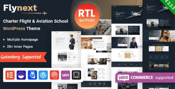 Flynext - Multipurpose Aviation WordPress Theme + RTL