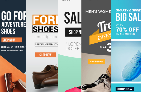 Footwear Vertical Ad Templates