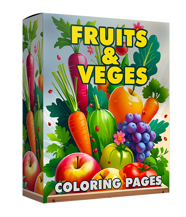 Fruit and Vegetable Coloring Pages (Printable)