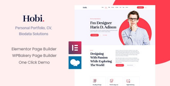 Hobi Personal Portfolio WordPress Theme