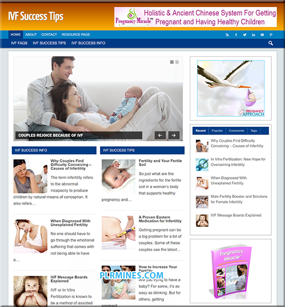 IVF Success Tips Niche PLR Blog