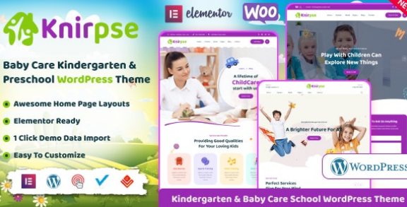 Knirpse – Kindergarten, Shool & Baby Care WordPress Theme
