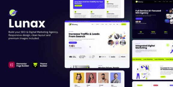 Lunax Digital Marketing Agency & SEO WordPress Theme