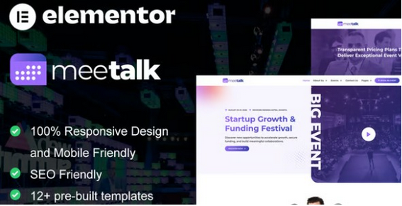 Meetalk – Event & Conference Elementor Pro Template Kit