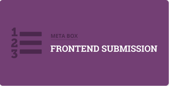 Meta Box Frontend Submission Extension