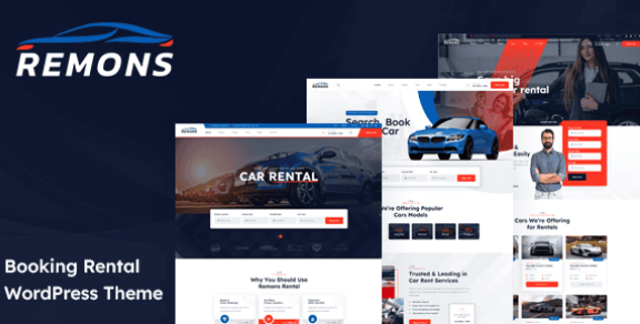 Multipurpose Booking & Rental WP Theme - Remons