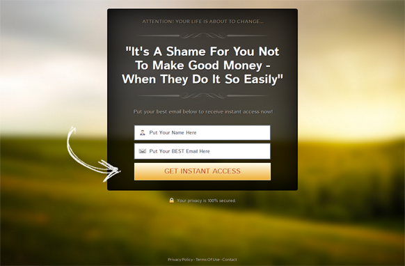 Orange Style Responsive HTML Mobile Squeeze Page Edition
