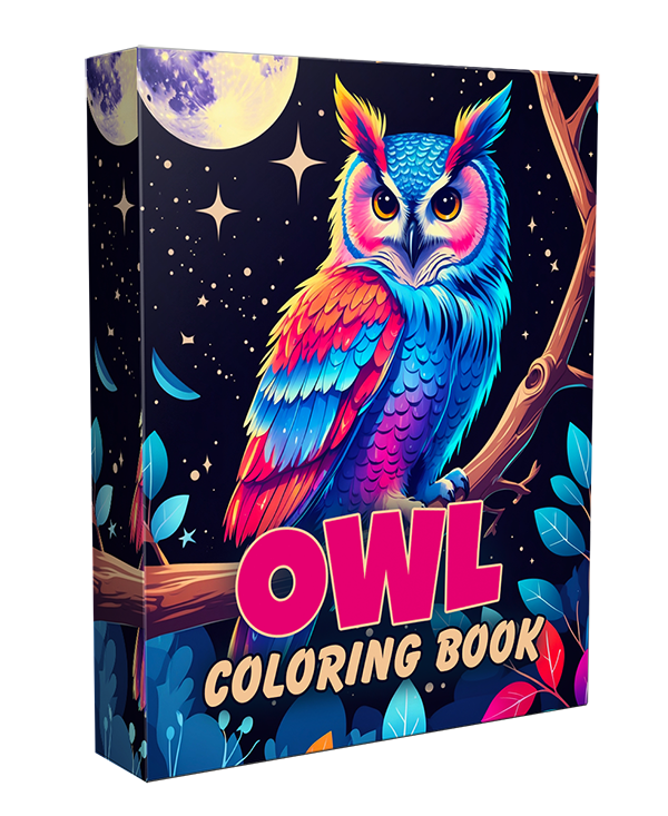 Owl Coloring Book Page for Kids