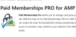 Paid Memberships PRO for AMP