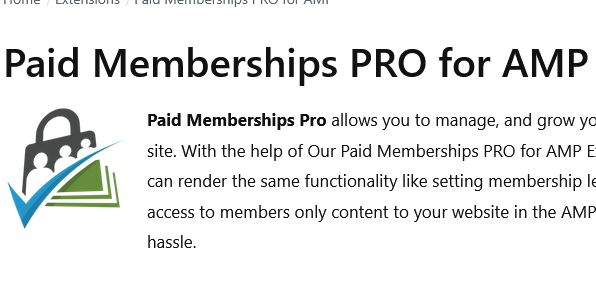 Paid Memberships PRO for AMP