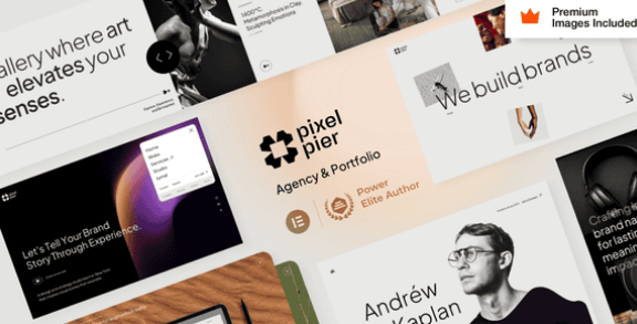 Pixelpiernyc - Portfolio Creative Agency Freelancer WordPress Theme