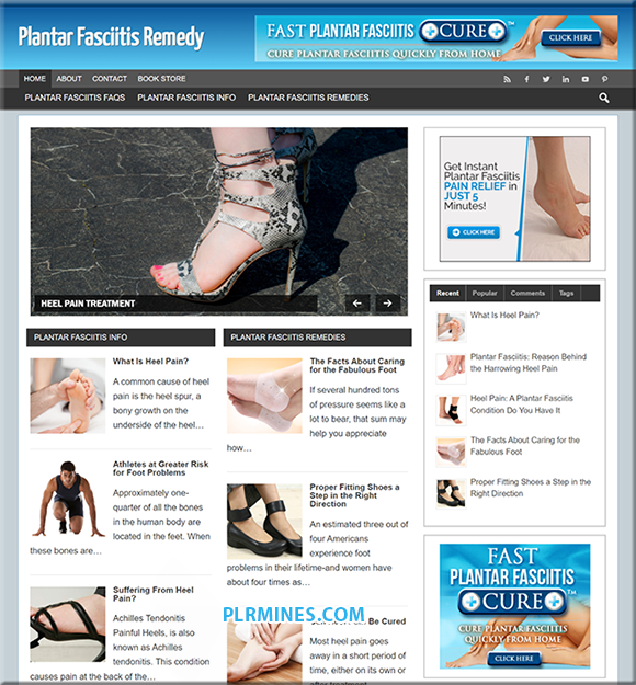 Plantar Fasciitis PLR Website